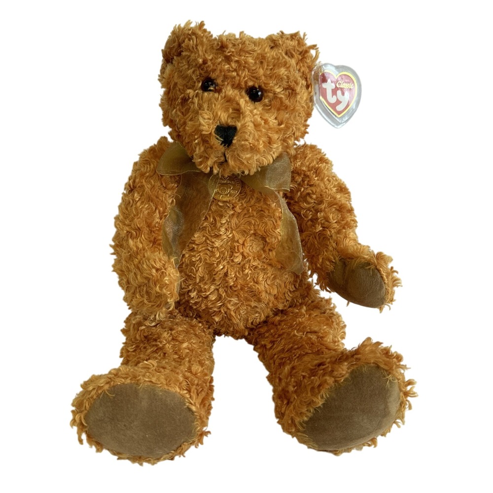 2002 Ty Classic Teddybearsary 100th Anniversary Teddy Bear Plush Stuffed Animal